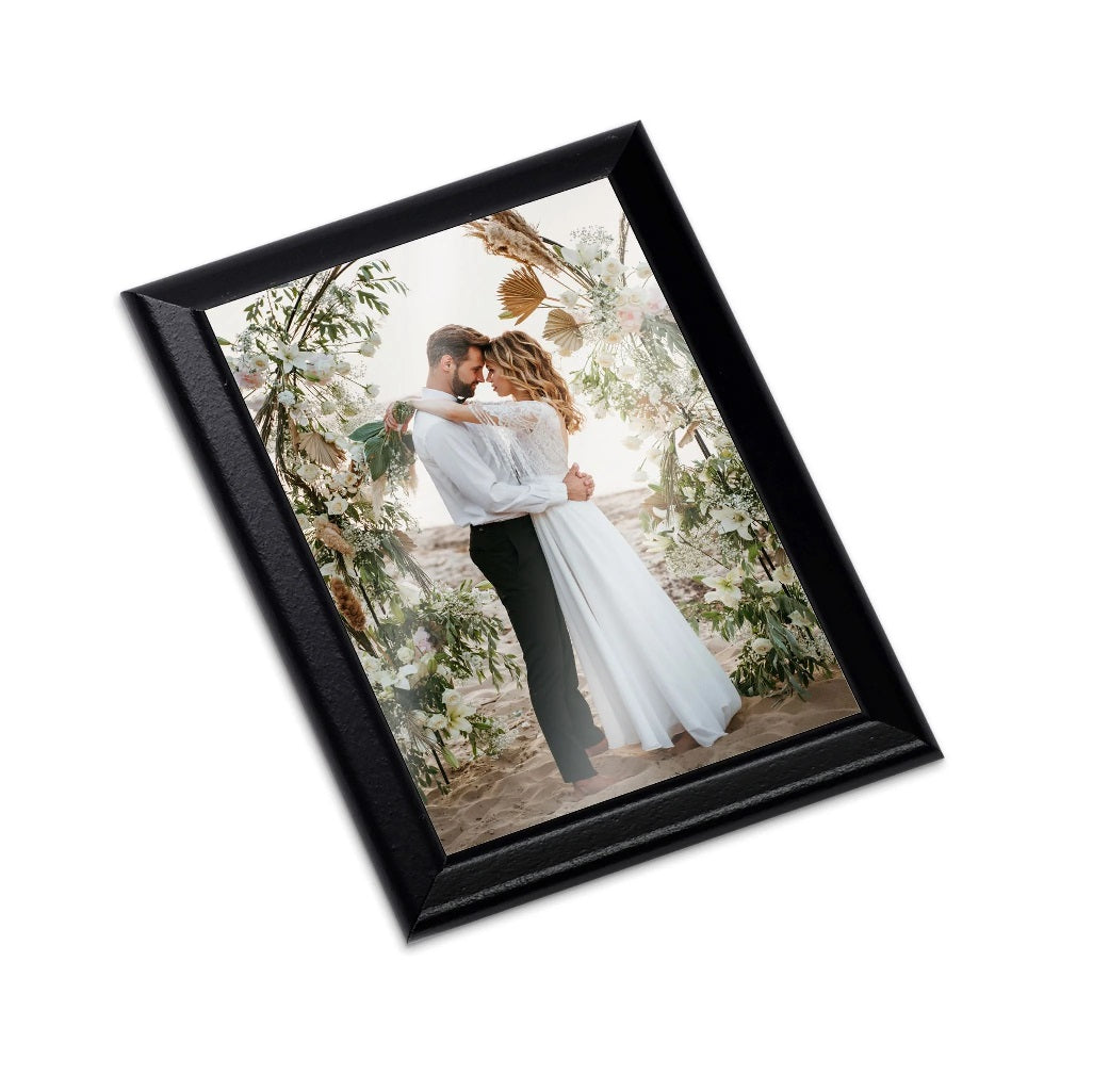 Unisub MDF Plaque w/Black Flat Edge, Gloss White, 8" x 10" x 0.625 " (Case/14)