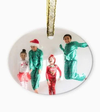 Monarch Sublimation Glass Ornament, Landscape Oval 2.76" x 3.5" x .12"