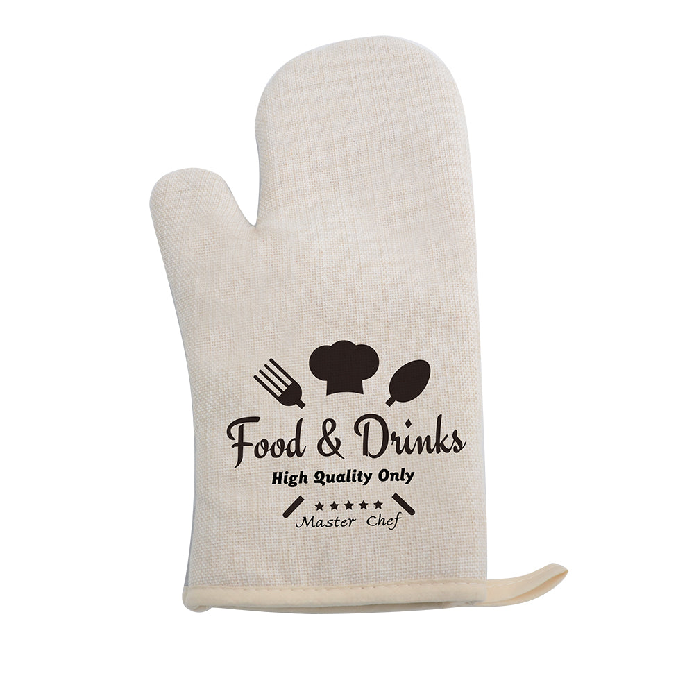 Linen Touch Oven Mitt, Poly Cotton, Natural