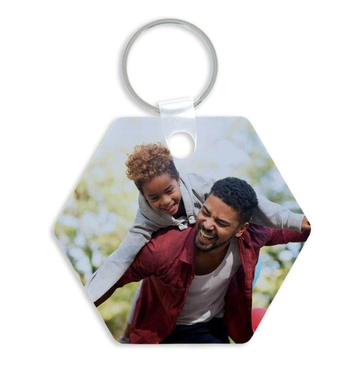 Monarch Sublimation Acrylic Keychain Tag,
Hexagon, 3" x 3" x .22"