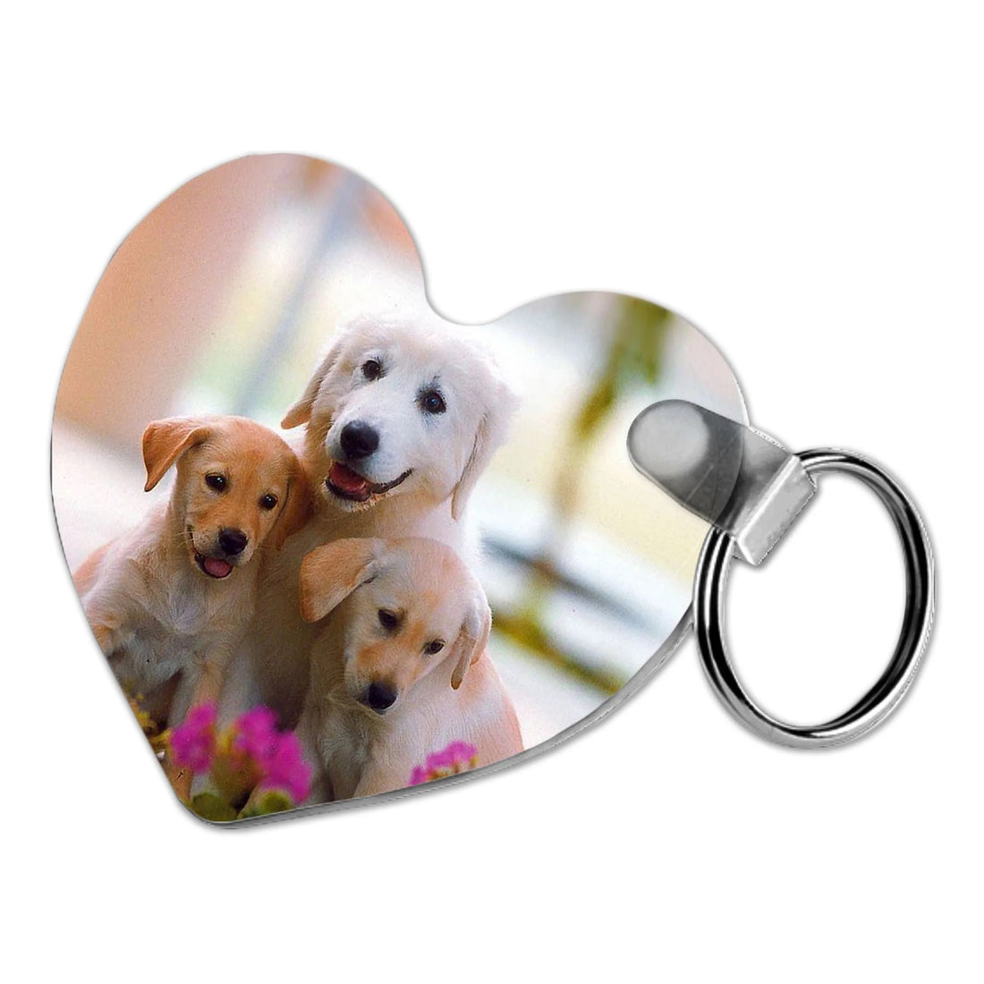 Unisub FRP Key Chain - Heart 2-Sided, Gloss White, 2.5" x 2.25" x 0.09 " (Case/50)